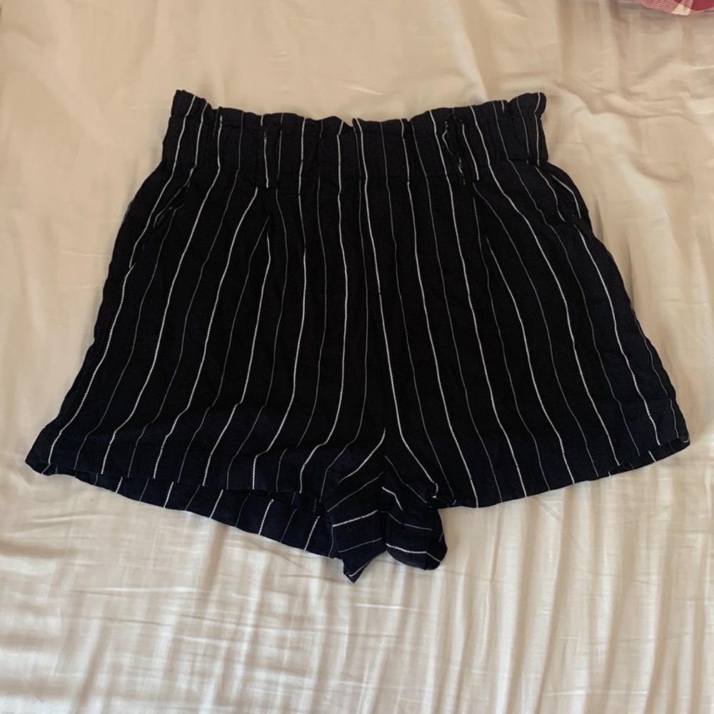 Forever 21 Black and White Striped Shorts